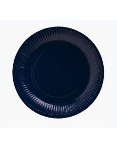 Assiette jetable en carton - Bleu marine - 230 mm PRO NAPPE Lot de 20