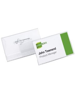 Lot de 50 Badges avec épingle torsadée - 90 x 54 mm : DURABLE Visuel