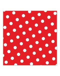 PAP STAR : Lot de 30 Serviettes à points - Rouge Visuel