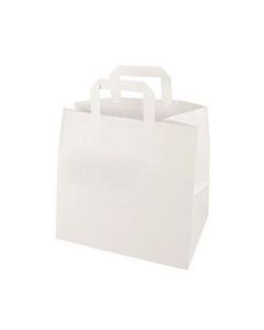 Sac en Papier - 260 x 170 x 250 mm - Kraft Blanc PAPSTAR Lot de 50 image