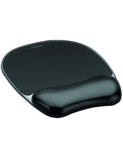 Photo Tapis de souris avec repose poignet Gel Cristal Noir FELLOWES