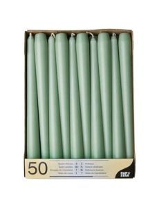 Bougie chandelier - Vert Jade 25 cm : PAP STAR Lot de 50 image