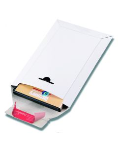 Pochette d'expédition en carton - A5 175 x 250 mm - Blanc : COLOMPAC Visuel