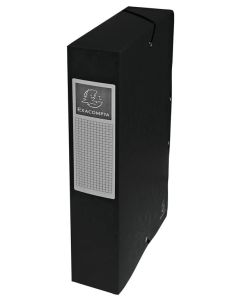 Boîte de classement Carte lustrée - Dos 60 mm - Noir EXACOMPTA Visuel