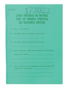 Carnet transporteur - Livret individuel de contrôle conducteurs de transports routiers 5070E EXACOMPTA