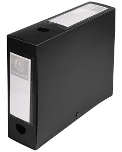 Boîte de classement à pression - Dos 80 mm - Noir EXACOMPTA Modèle