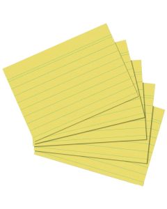 Lot de 100 Fiches Bristol lignées - 148 x 210 mm - Jaune : HERLITZ Visuel
