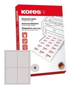 Photo Étiquettes adhésives blanches - 105 x 148 mm : KORES L105148