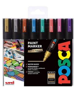 UNI-BALL PC5M/8 METAL 09 Marqueurs peinture Posca PC 5M 