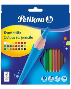 Photo PELIKAN  : Étui de 24 crayons de couleur standard BS24LN