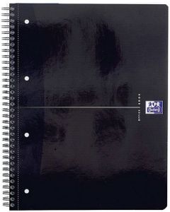 Photo Cahier à spirale Pages quadrillées A4+ OXFORD Smart Black