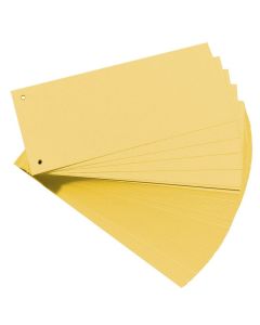 Photo Intercalaires en carton - 240 x 105 mm - Jaune : HERLITZ Lot de 100 réf. 10843613