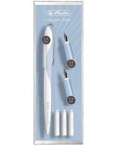 Photo Stylo plume pour Calligraphie - 0,9 / 1,4 / 1,9 mm Kit de 3 HERLITZ My pen Nicewriter Light Blue