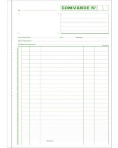 COMMANDES Carnet autocopiant Tripli - 297 x 210 mm Modèle 13107E Exacompta