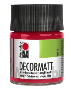 Photo 14010005031 MARABU : Peinture acrylique Decormatt - 50 ml - Rouge cerise