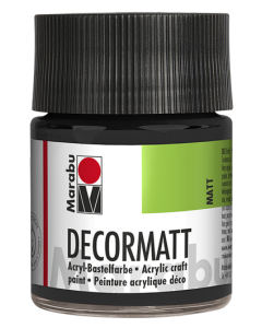Photo 14010005073 MARABU : Peinture acrylique Decormatt - 50 ml - Noir