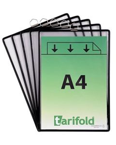 Photo Pochette de protection à suspendre pour document A4 - Noir : TARIFOLD 154507