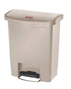 Photo Poubelle à pédale avec couvercle Beige 30 litres 1883456 RUBBERMAID