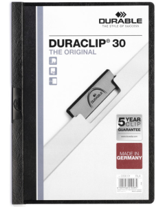 Photo Chemise de présentation A4 à clip - Noir (DURABLE 2227-01)