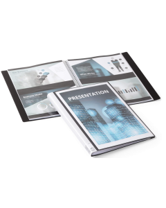 Photo Protège-documents A4 personnalisable de 40 vues - Noir DURABLE Duralook Plus