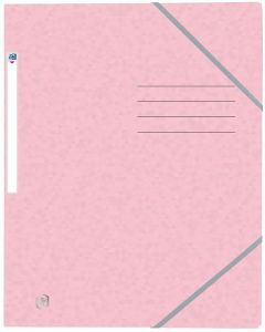 Photo Chemise à élastiques A4 - 3 rabats - Rose Pastel OXFORD Top File+