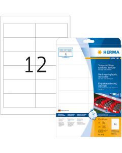 Photo Étiquettes adhésives ultra résistantes amovibles - 97 x 42,3 mm - Blanc HERMA