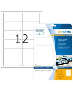 Photo Étiquettes brillantes adhésives blanches - 88,9 x 46,6 mm HERMA Lot de 300