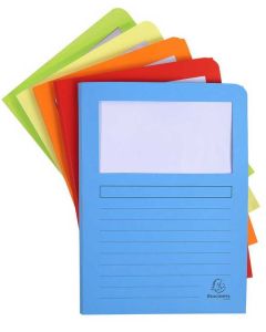 EXACOMPTA  50150E Chemises à fenêtre SUPER - Assortiment de couleurs