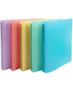 Photo Classeur semi-rigide - 4 anneaux de 30 mm - Assortiment EXACOMPTA Chromaline Pastel