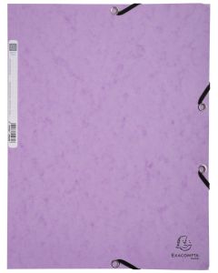 Photo Chemise à élastiques 3 rabats Carte lustrée 400g - Mauve EXACOMPTA Image