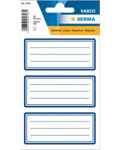 Photo Etiquettes pour livres avec marge - 76 x 35 mm - Bleu HERMA Image