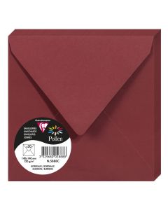 Photo Enveloppe POLLEN Bordeaux Format  140 x 140 mm 5888C