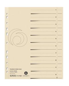 ELBA : Intercalaires en carton - 240 x 300 mm - Bleu 