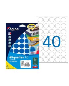 photo AGIPA 114322 pastilles adhésives 24 mm - Bleu