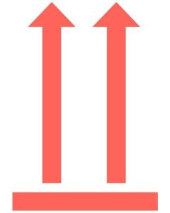 Photo Étiquettes adhésives d'expédition - Symbole Haut