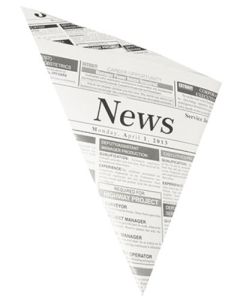 Photo Cornet pour fingerfood - 325 x 230 x 230 mm PAP STAR Newsprint 