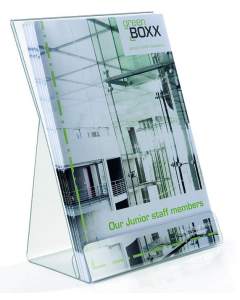 Photo DURABLE : Présentoir brochures de table - 1 compartiment format A5 8595-19