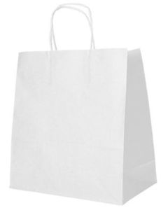 Photo Sac en papier avec anse - 270 x 320 x 170 mm - Blanc PAP STAR