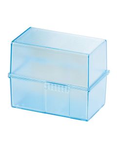 Photo Boite pour fiches en plastique - Format A7 - Bleu translucide : HAN 977-64 