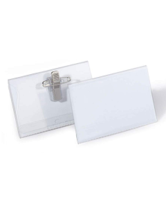 Photo DURABLE : Lot de 50 badges avec une pince combi 8101-19