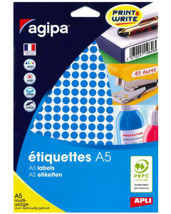 Photo pastilles adhésives Bleues - 8 mm - Bleu 114302