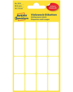 Photo Étiquettes adhésives - 29 x 18 mm - Blanc AVERY 3074