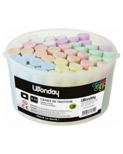 Photo Seau de 50 craies de trottoir - Assortiment WONDAY