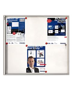 Vitrine d'intérieur plate - 6 feuilles A4 - 730 x 680 mm : FRANKEN X-traLine