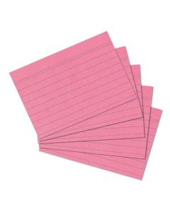 Photo Lot de 100 fiches Bristol lignées - 148 x 210 mm - Rose : HERLITZ 10835890 