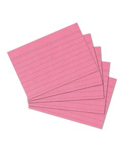 Photo Lot de 100 fiches Bristol lignées - 105 x 148 mm - Rose : HERLITZ 10836195 