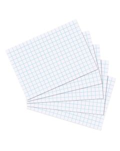 Photo Lot de 100 fiches Bristol quadrillées - 148 x 210 mm - Blanc : HERLITZ  10621290