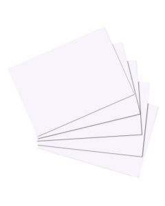 Photo Lot de 100 fiches Bristol unies - 105 x 148 mm - Blanc : HERLITZ 10621423  
