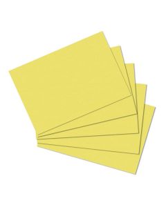 Photo Lot de 100 fiches Bristol unies - 105 x 148 mm - Jaune : HERLITZ 10836484  