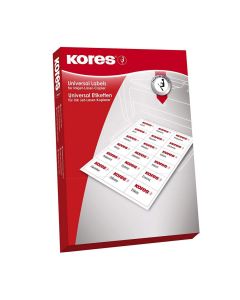 Photo Étiquettes rondes - Blanc - Diamètre 40 mm : KORES